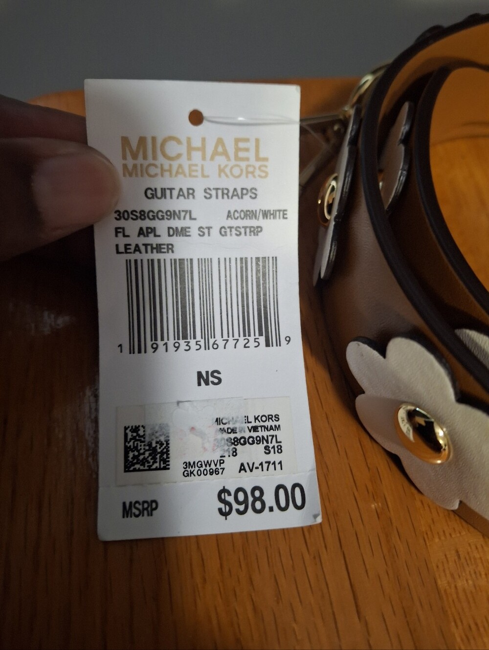 Michael Kors Floral Applique Leather Shoulder Strap NWT - Picture 9 of 9